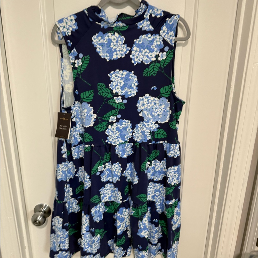 MAHI GOLD Blue and Green Floral Dress - Picture 11 of 12